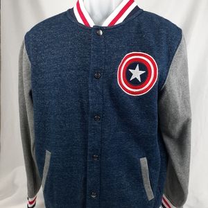 Captain America Button up Jacket mens small